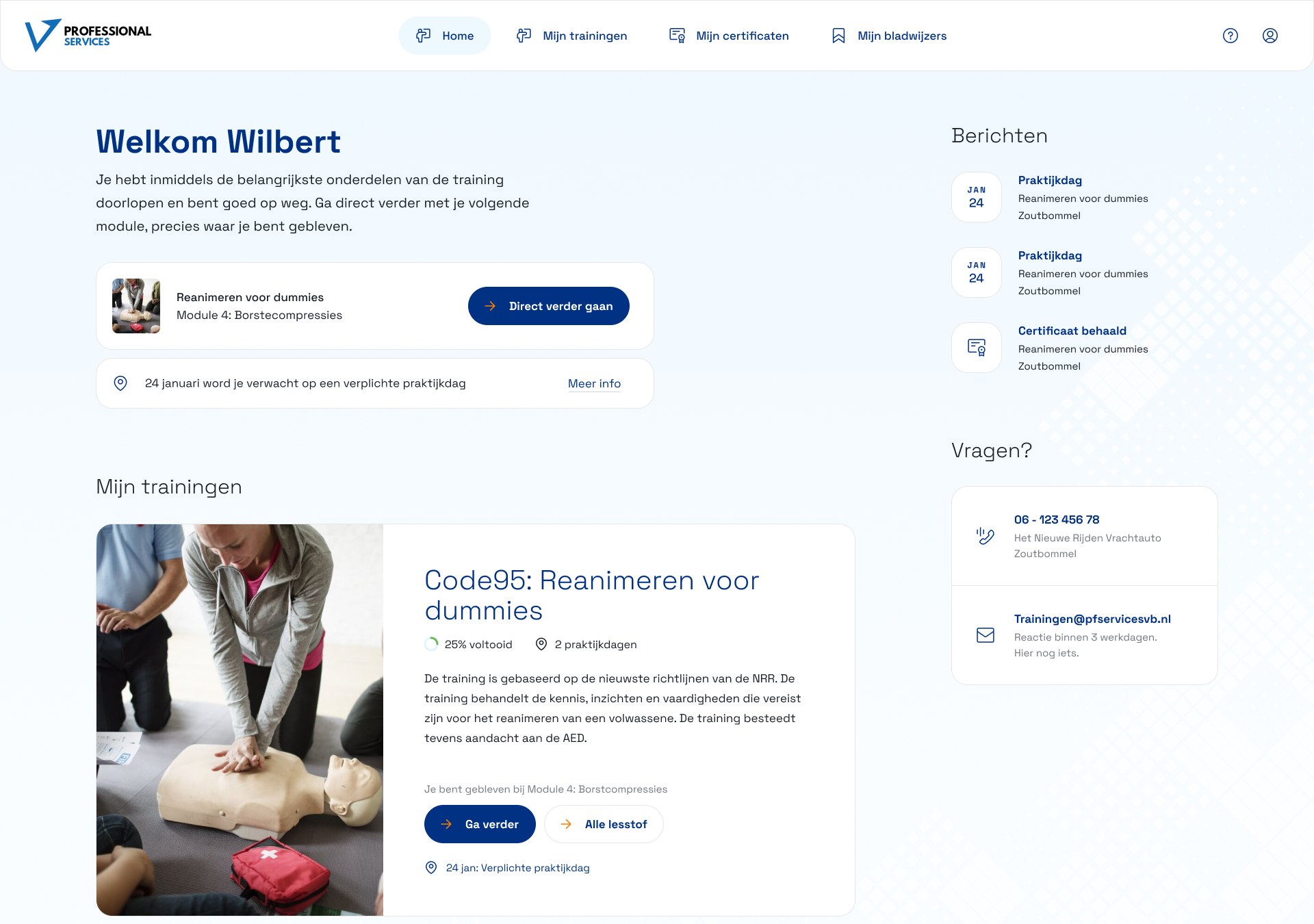 Dezelfde omgeving, in de huisstijl van een andere opleider